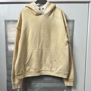 Free People We The Free Light cream/yellow Hoodie SZ Large NWT